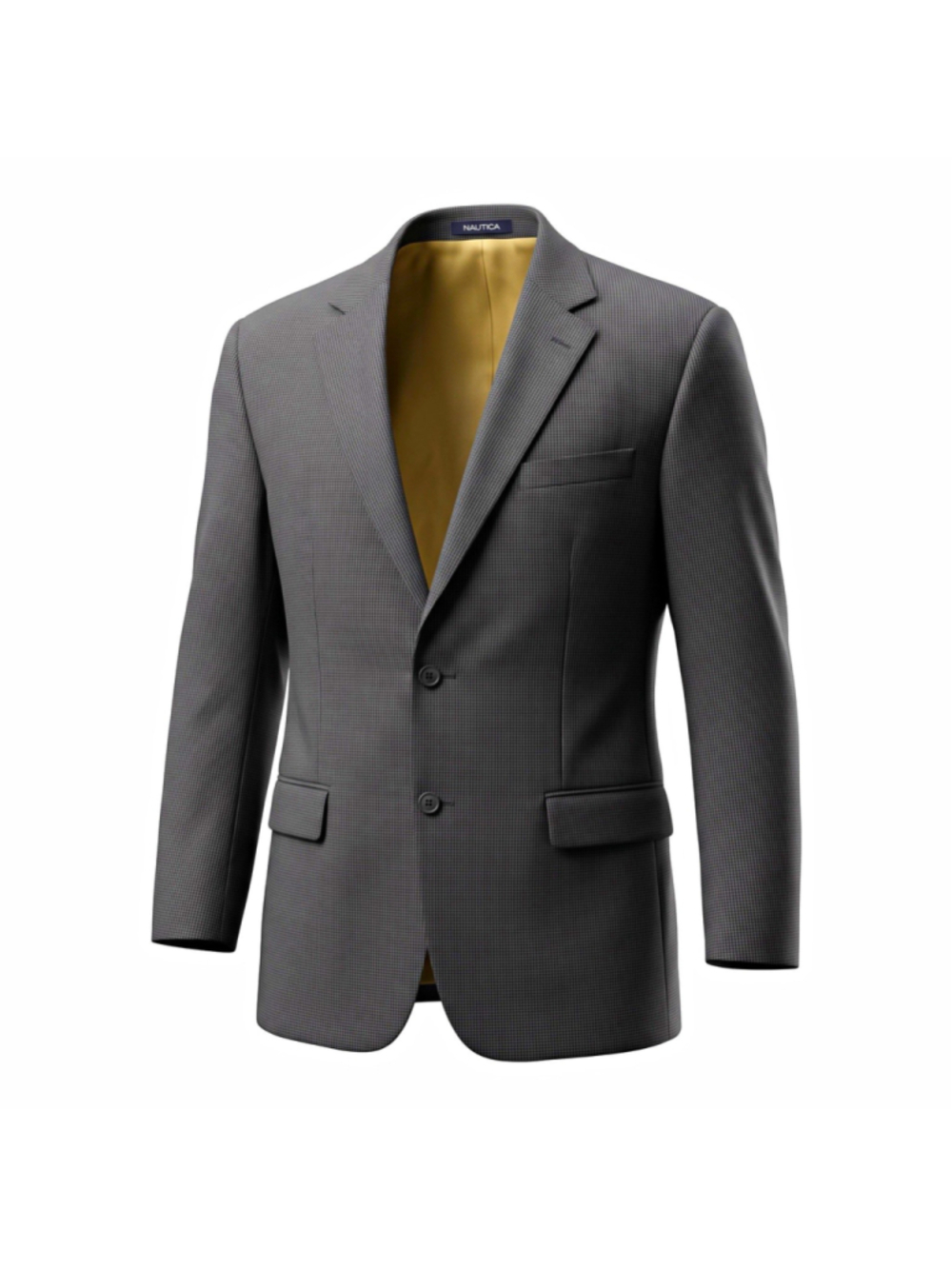 Nautica Men’s Gray Wool Suit Jacket Single-Breasted 3-Button Notch 42R